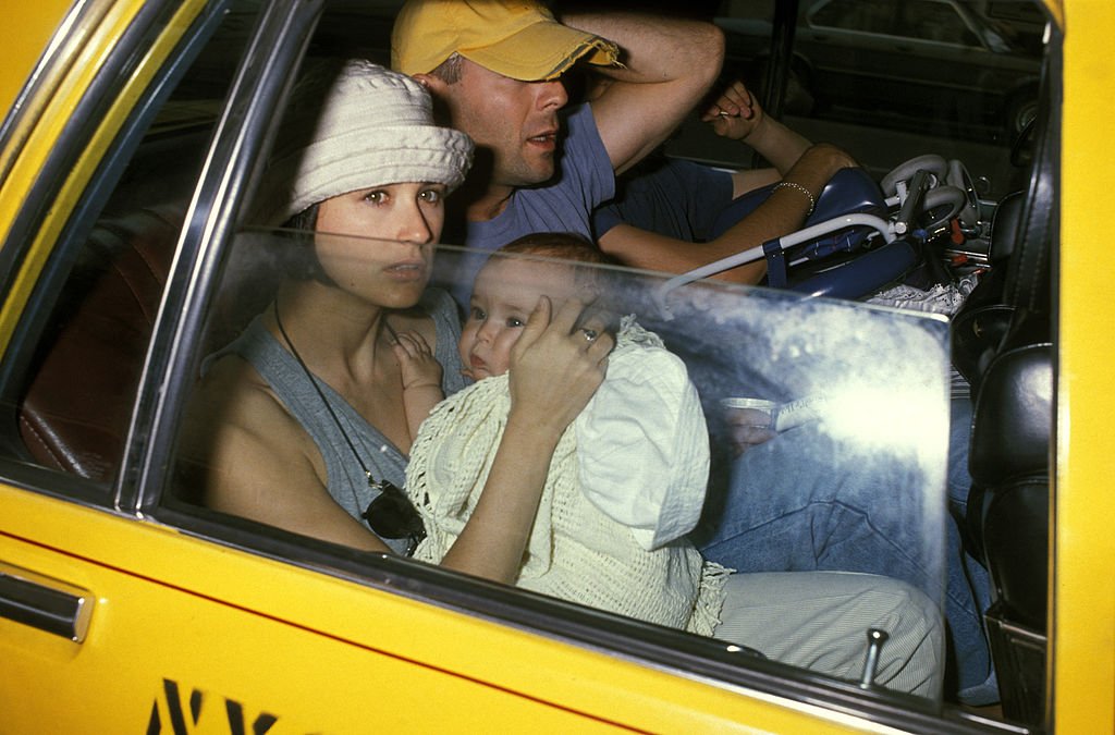 Image Credits: Getty Images / Ron Galella / Ron Galella Collection | Demi Moore, Bruce Willis, And Daughter Rumer Willis.