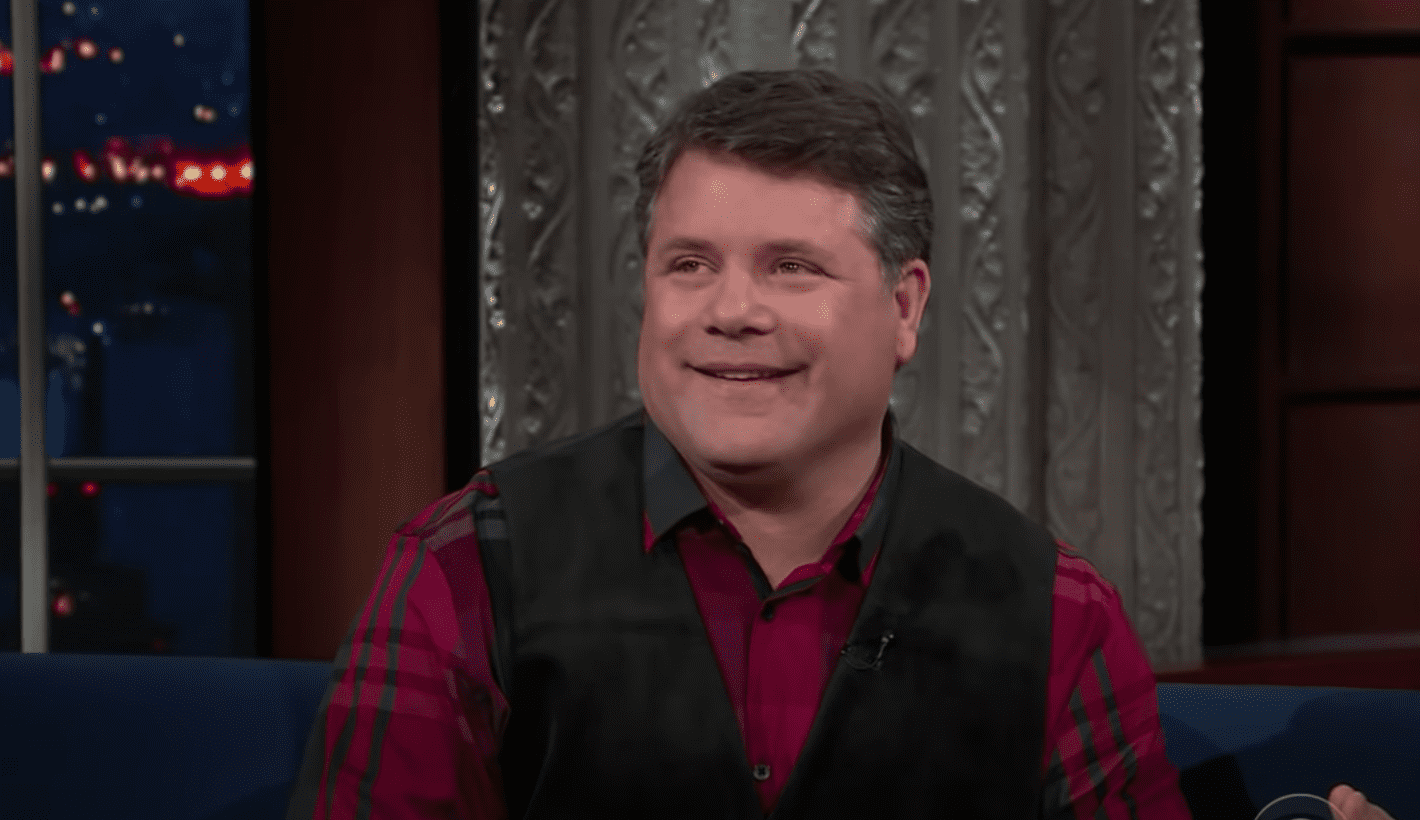 Image Source: Youtube/The Late Show with Stephen Colbert| Sean Austin having a conversation with Stephen