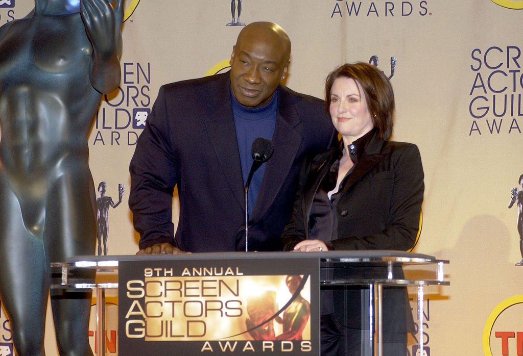Image Credit: Getty Images / Michael Clarke Duncan and Megan Mullally during Ninth Annual Screen Actors Guild Awards - Nominations Press Conference at Skirball Cultural Center in Los Angeles, California, United States. Image Credit: Getty Images / Michael Clarke Duncan and Megan Mullally during Ninth Annual Screen Actors Guild Awards - Nominations Press Conference at Skirball Cultural Center in Los Angeles, California, United States.