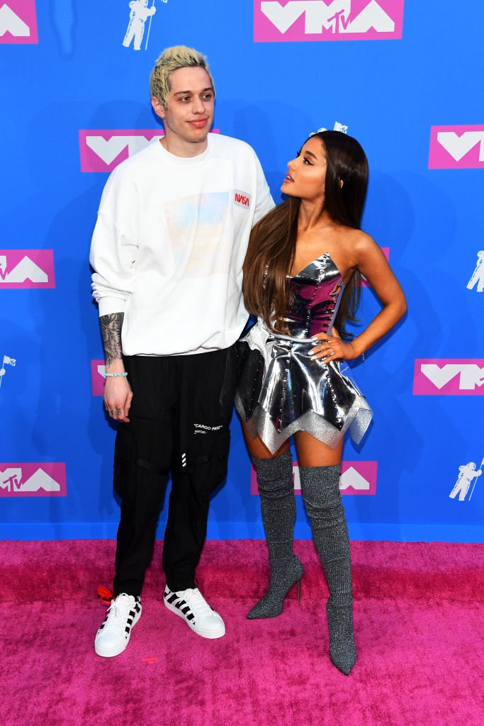 Image Source: Getty Images/Nicholas Hunt | Pete Davison and Ariana Grande attend the 2018 MTV Video Music Awards at Radio City Music Hall on August 20, 2018 in New York City
