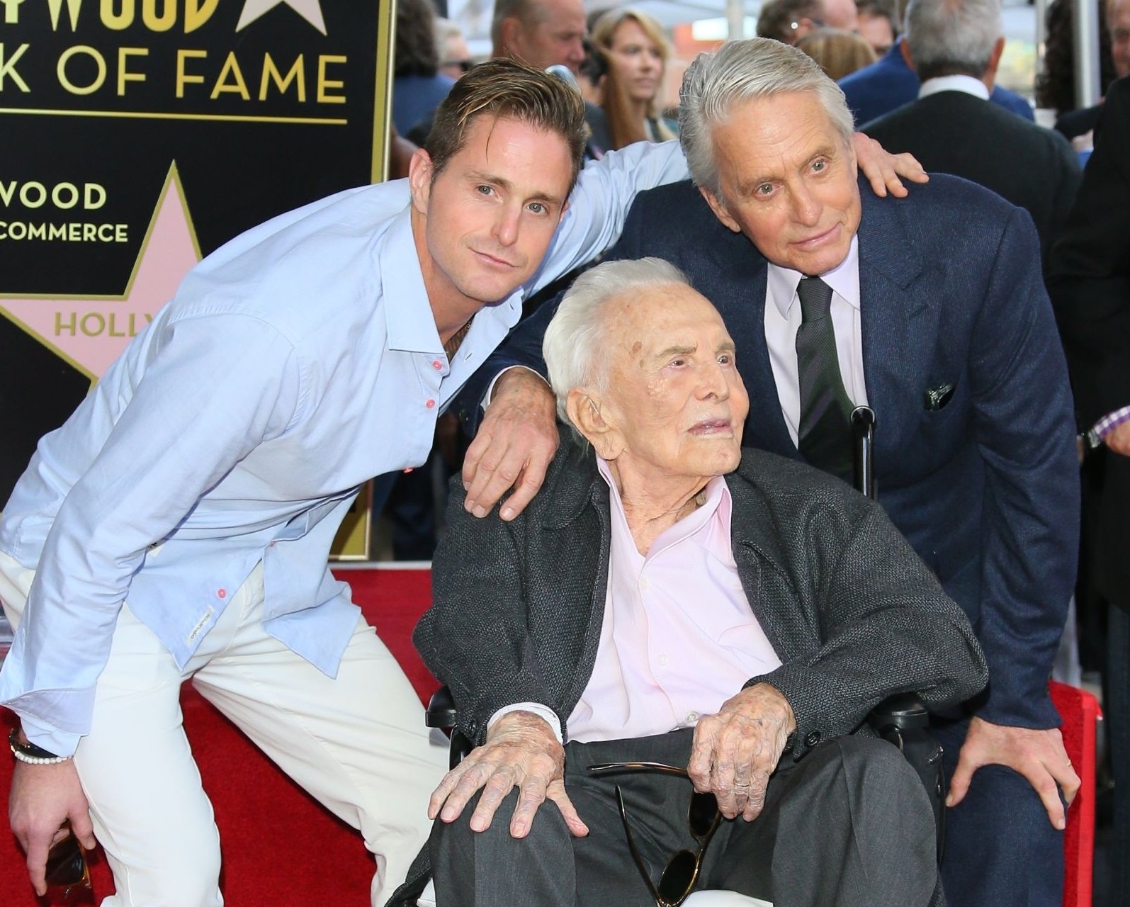 Image Credit: Getty Images/Michael Douglas with son and father