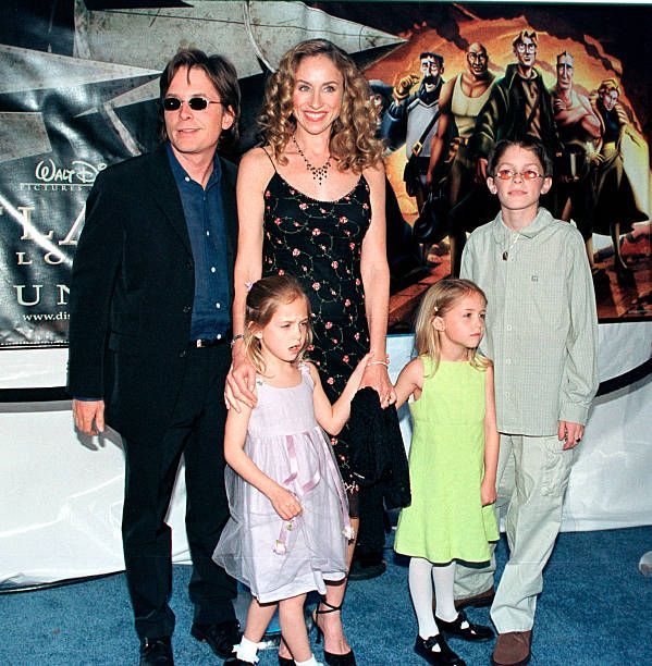 Image Credit: Getty Images / Michael J. Fox and Tracy Pollan with their children.