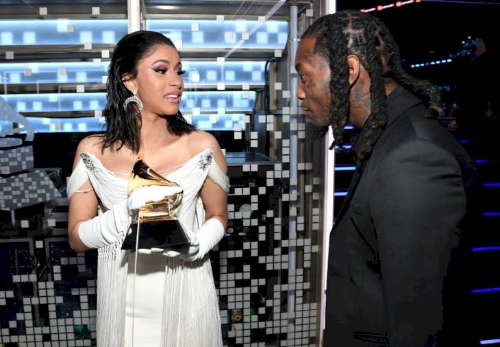 Image Credit: Getty Images / Singer and rapper, Cardi B poses with her former partner, Offset.