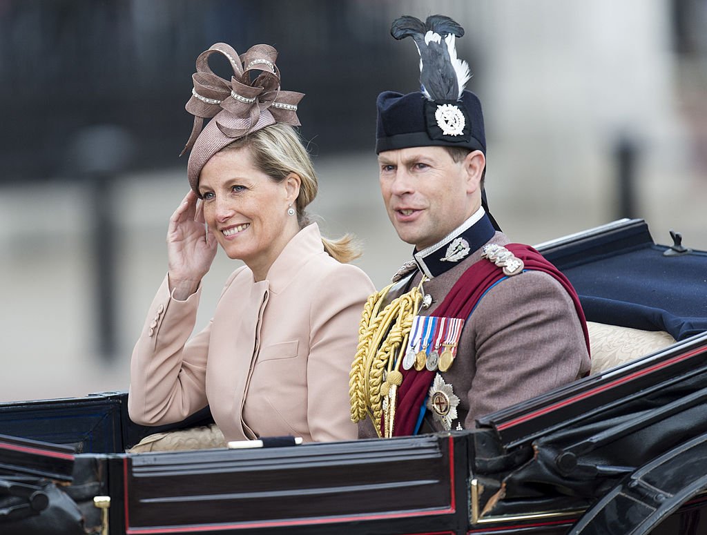 Imgae Source: Getty Images/Mark Cuthbert/Sophie Rhys-Jones, Countess of Wessex and Prince Edward, Earl of Wessex during the annual Trooping The Colour ceremony at Horse Guards Parade on June 15, 2013 in London, England