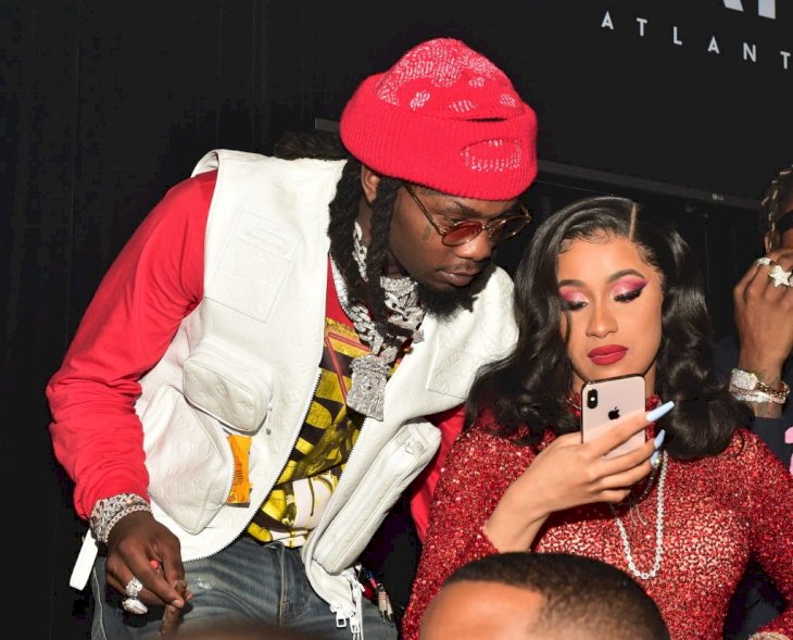 Image Credit: Getty Images / Singer and rapper, Cardi B poses with her former partner, Offset.