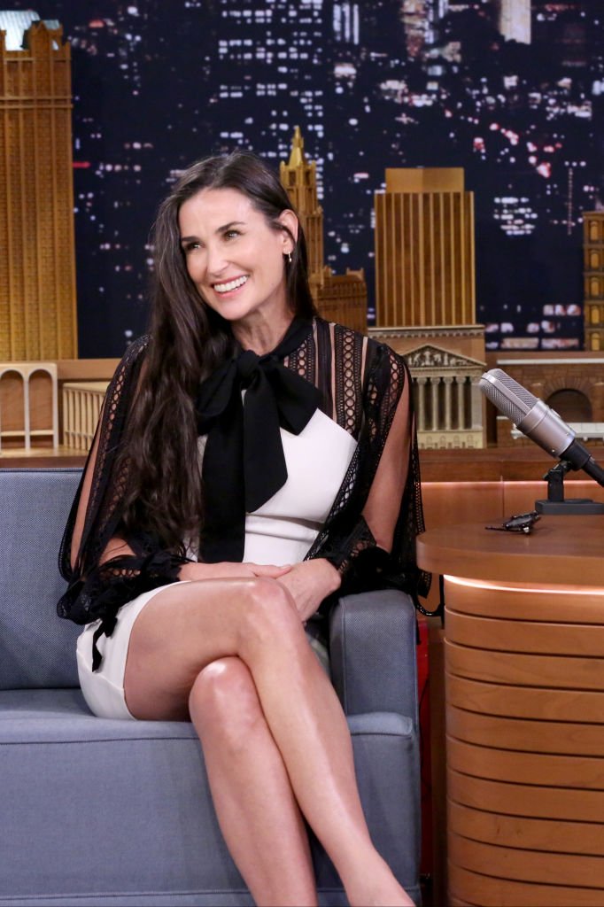 Image Credits: Getty Images / Andrew Lipovsky / NBCU Photo Bank / NBCUniversal | Actor Demi Moore during an interview on June 12, 2017.