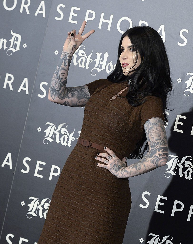 Image Credits: Getty Images / Fotonoticias / WireImage | Kat Von D attends the launch of the 'Kat Von D Beauty' make up collection at Callao Cinema on October 7, 2015 in Madrid, Spain. Image Credits: Getty Images / Fotonoticias / WireImage | Kat Von D attends the launch of the 'Kat Von D Beauty' make up collection at Callao Cinema on October 7, 2015 in Madrid, Spain.