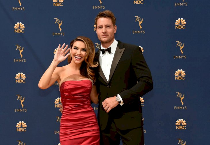 Image Credit: Getty Images / Actors, Chrishell Stause and Justin Hartley at an event.