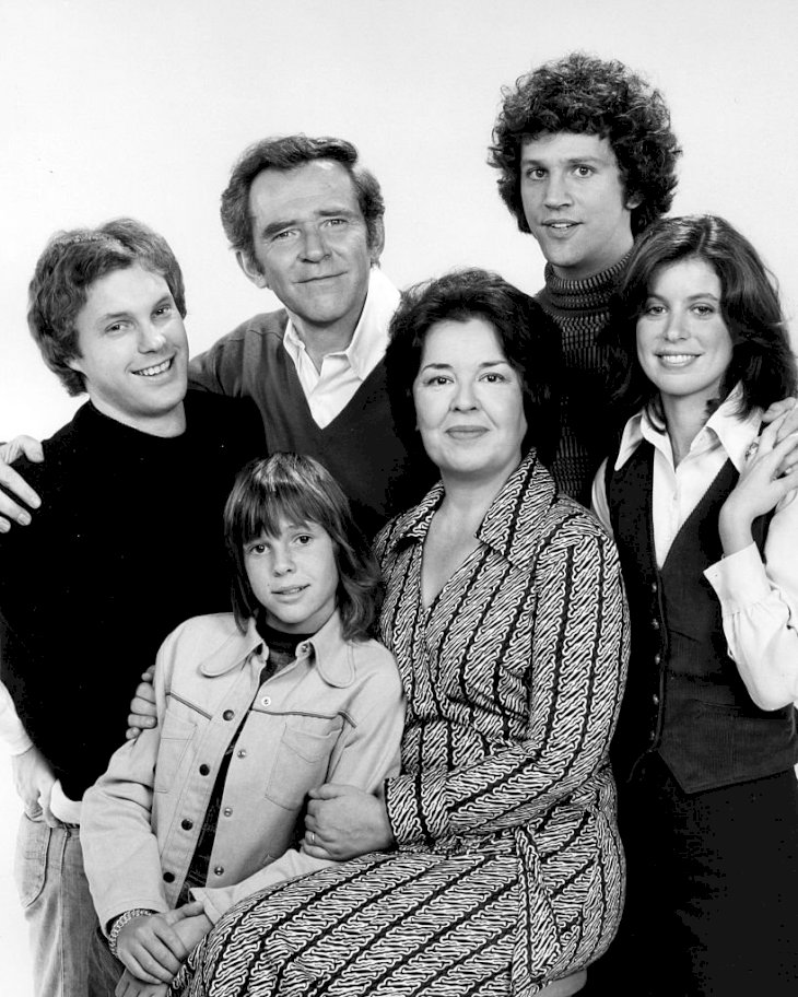 Image Credits: Getty Images / Walt Disney Television | (L-R) Gary Frank, Kristy McNichol, James Broderick, Sada Thompson, John Rubinstein, and Elayne Heilveil.