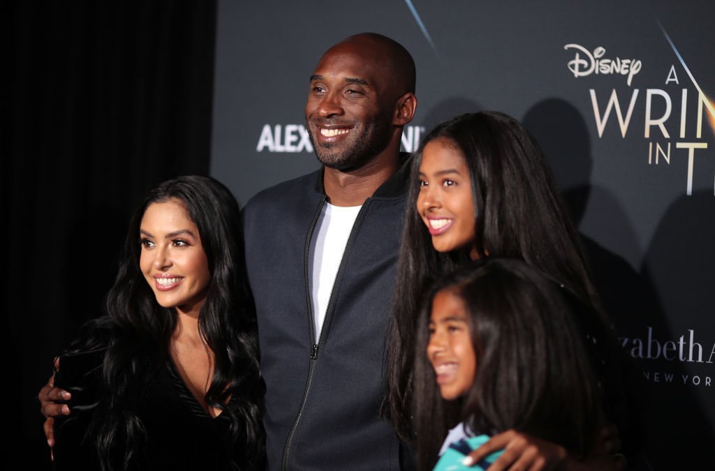 Image Credit: Getty Images / Kobe Bryant (2nd L) and his family attend the premiere of Disney's "A Wrinkle In Time" at the El Capitan Theatre on February 26, 2018.