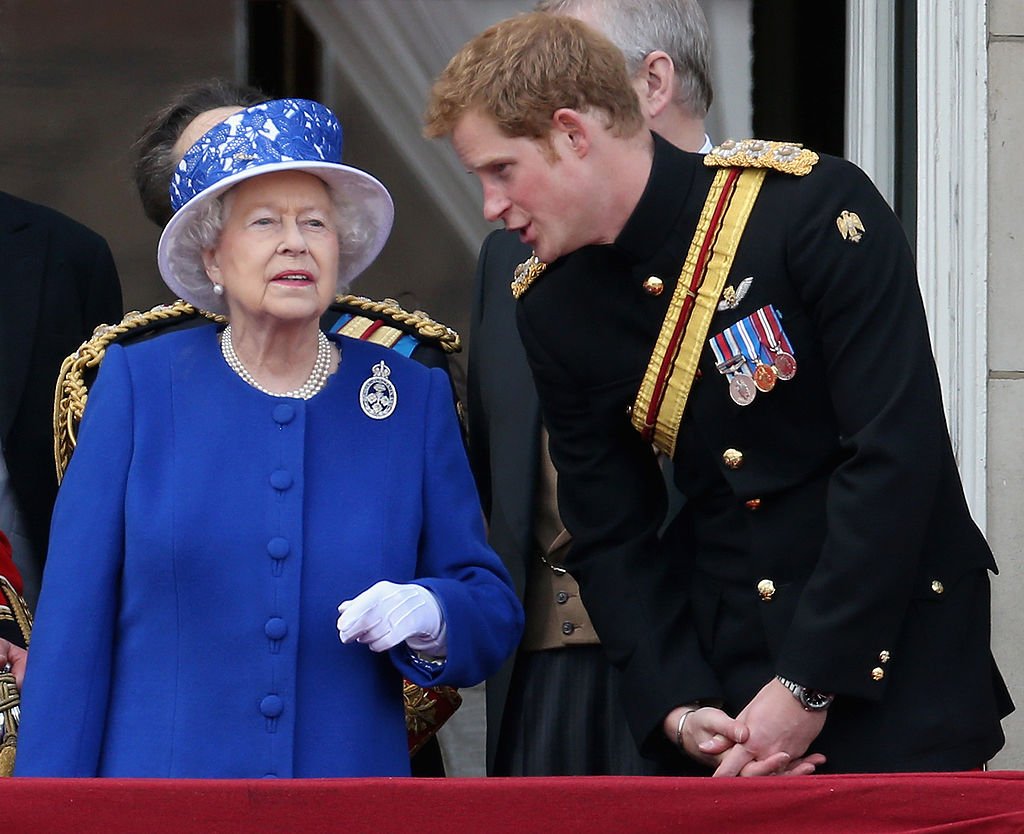 Image Source: Getty Images/ Prince Harry with the Queen