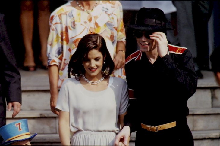 Image Credit: Getty Images / Michael Jackson with Lisa Marie Presley in Budapest.