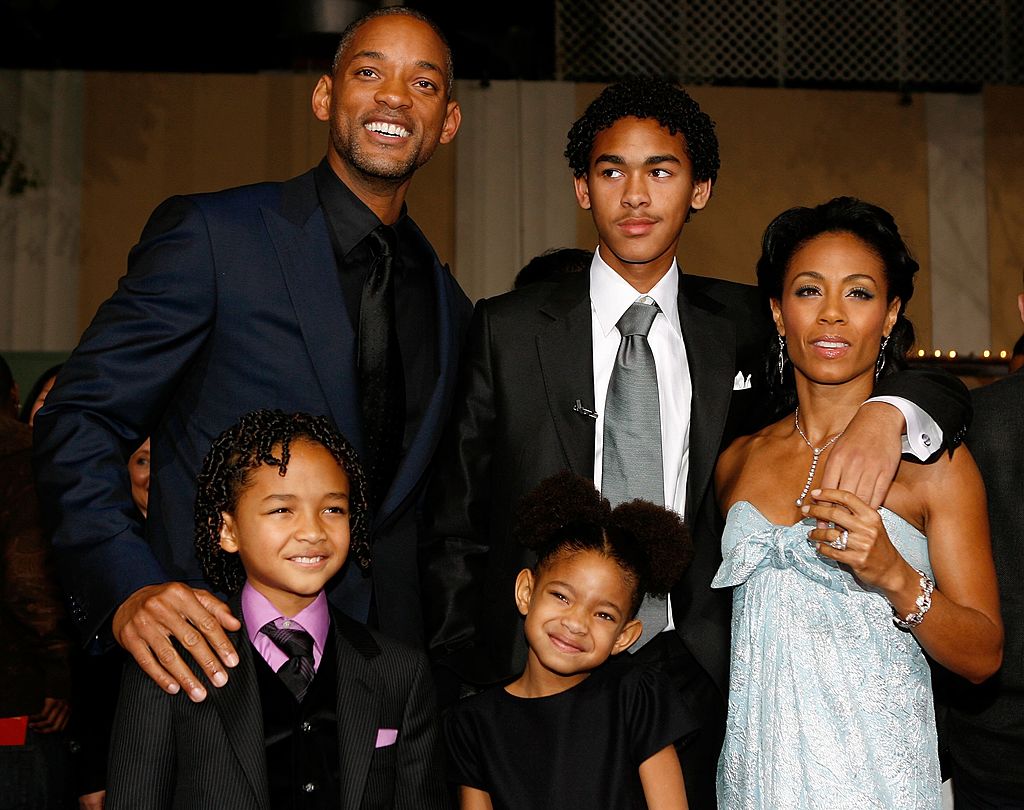 Image Credits: Getty Images / Kevin Winter | Actor Will Smith, son Trey, actress Jada Pinkett Smith, daughter Willow and son/actor Jaden Smith arrive at the World Premiere of Columbia Pictures' "The Pursuit of Happyness" at the Mann Village Theatre and Mann Bruin Theatre on December 7, 2006 in Westwood, California. Image Credits: Getty Images / Kevin Winter | Actor Will Smith, son Trey, actress Jada Pinkett Smith, daughter Willow and son/actor Jaden Smith arrive at the World Premiere of Columbia Pictures' "The Pursuit of Happyness" at the Mann Village Theatre and Mann Bruin Theatre on December 7, 2006 in Westwood, California.