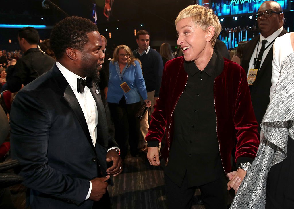 Image Credits: Getty Images / Christopher Polk | Kevin Hart and Ellen DeGeneres attend the People's Choice Awards 2017 on January 18, 2017 in Los Angeles, California
