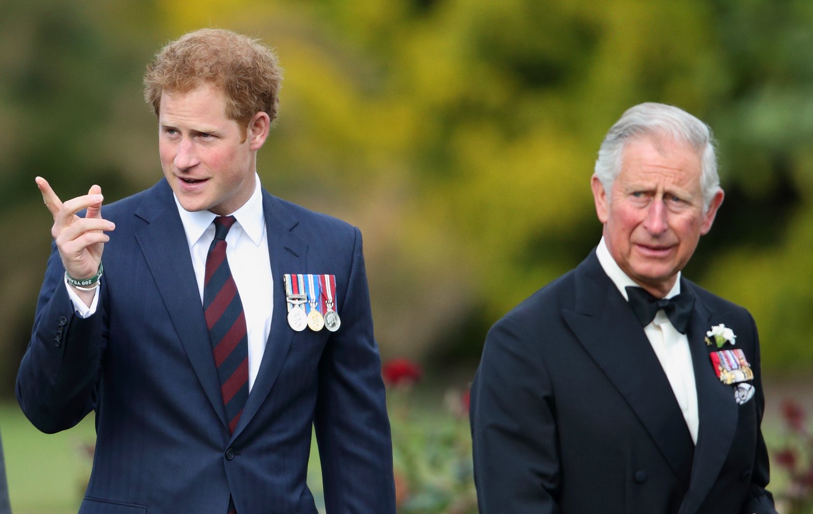 Image Credits: Getty Images / Max Mumby / Indigo | Prince Harry and Prince Charles, Prince of Wales attend the Gurkha 200 Pageant at the Royal Hospital Chelsea on June 9, 2015 in London, England.