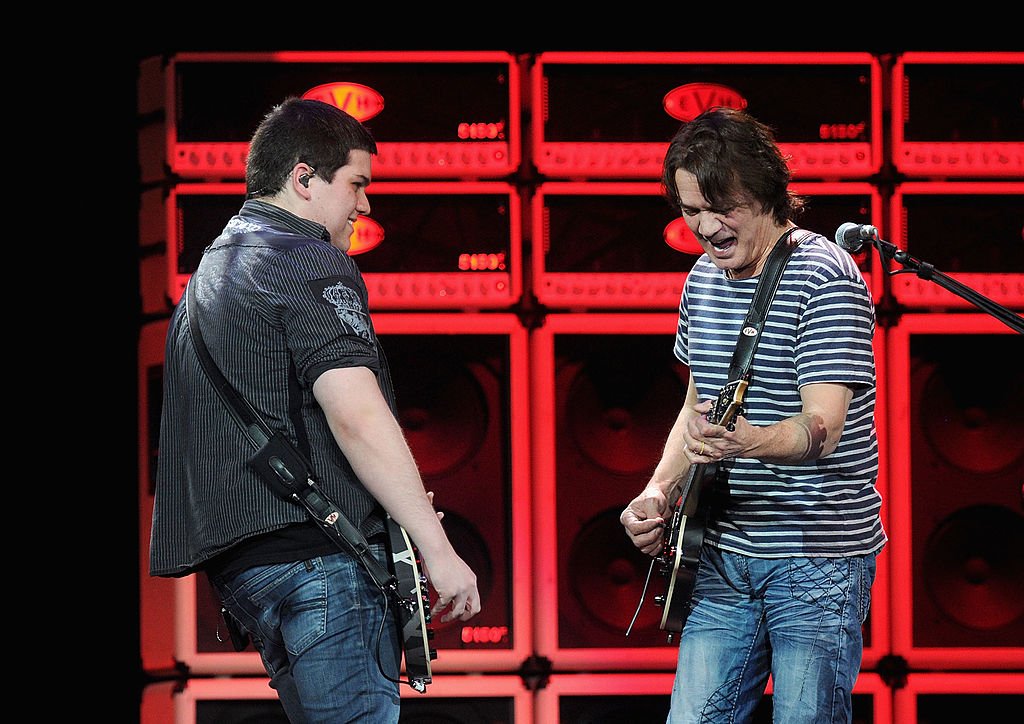 Image Credit: Getty Images / Wolfgang Van Halen and Eddie Van Halen of Van Halen perform at Madison Square Garden on March 1, 2012 in New York City.