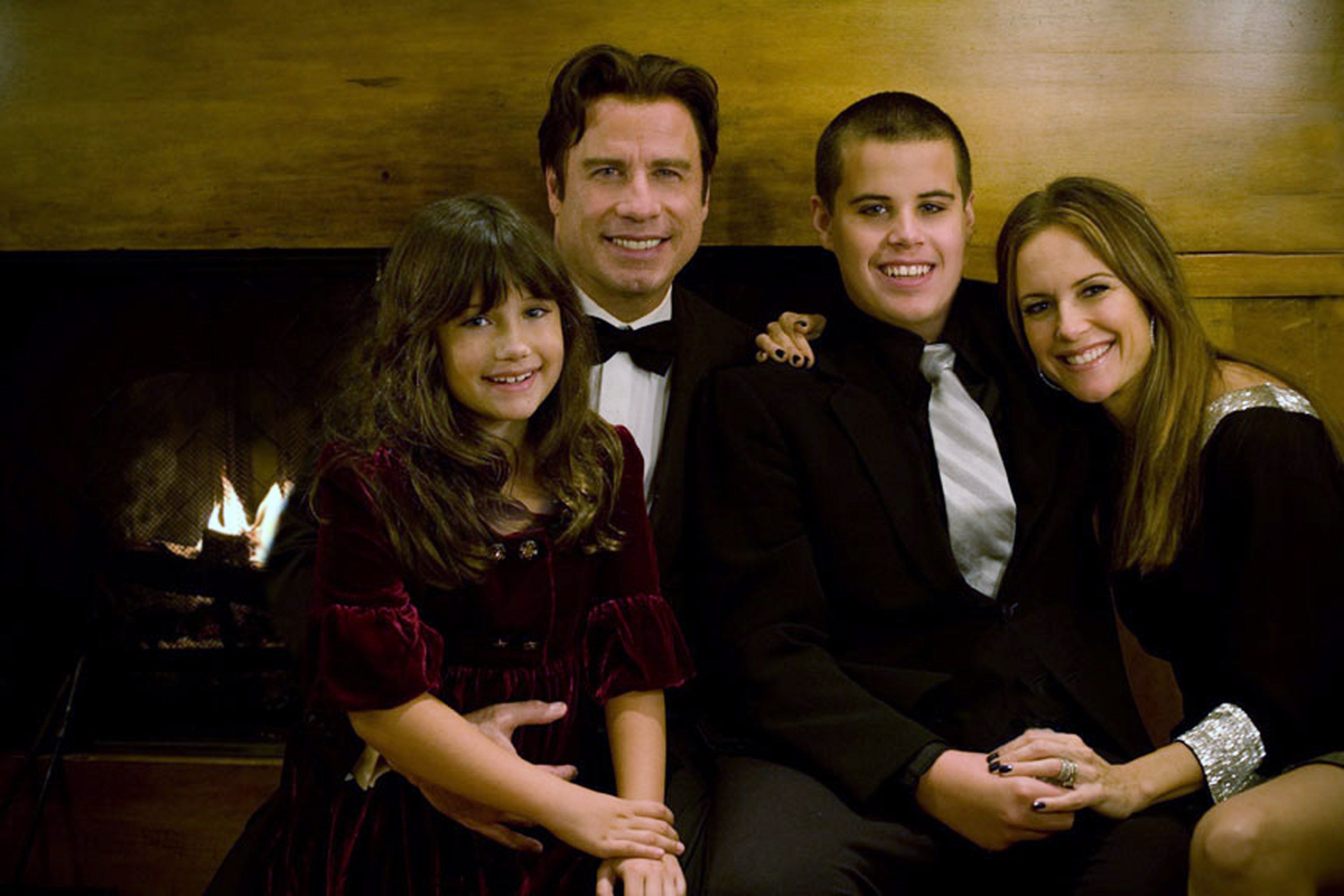 Image Credit: Getty Images / John Travolta and Kelly Preston with their children Jett Travolta and Ella Bleu Travolta.