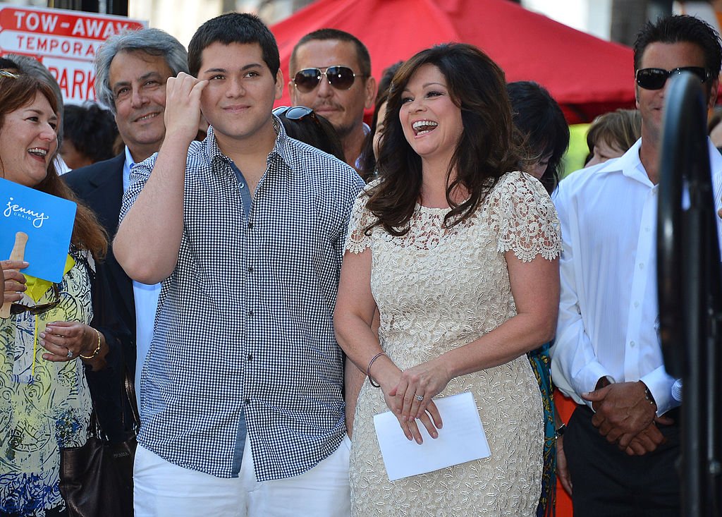 Image Credit: Getty Images / Actress Valerie Bertinelli (R) and son Wolfgang Van Halen as Valerie Bertinelli is honored on the Hollywood Walk Of Fame held on August 22, 2012 in Hollywood, California.
