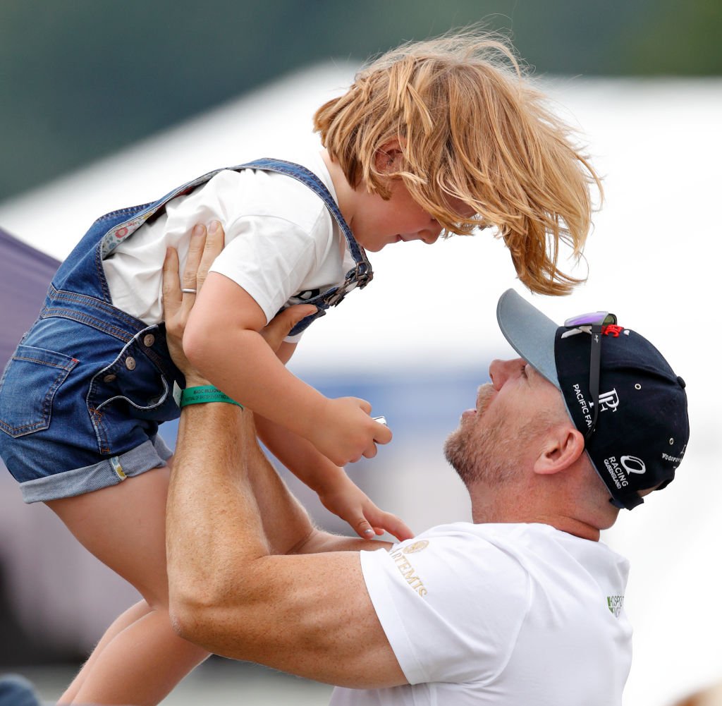 Image Credit: Getty Images / Mike Tindall and daughter Mia Tindall attend day 3 of the 2019 Festival of British Eventing at Gatcombe Park on August 4, 2019 in Stroud, England.