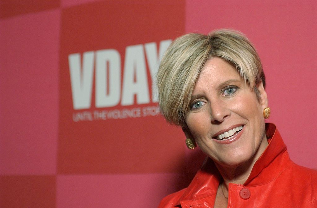 Image Source: Getty Images/Lawrence Lucier | Author Suzy Orman arrives at a private benefit screening of the untitled documentary film about the VDAY movement "Until The Violence Stops" February 13, 2003 at the Hammerstein Ballroom in New York City