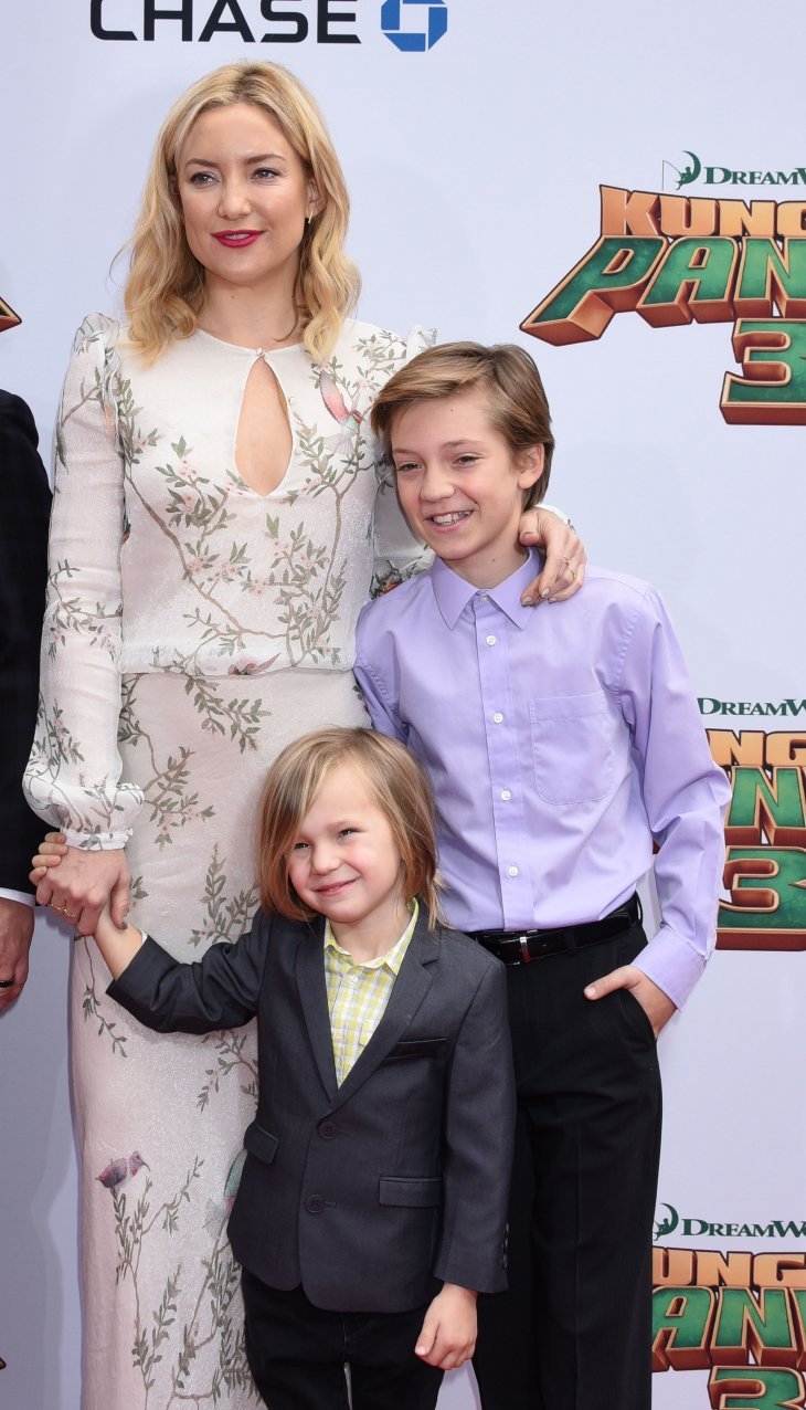 Image Credits: Shutterstock / Ga Fullner | Kate Hudson and sons Ryder and Bingham arrives at the Kung Fu Panda 3 World Premiere on January 16, 2016 in Hollywood, CA.