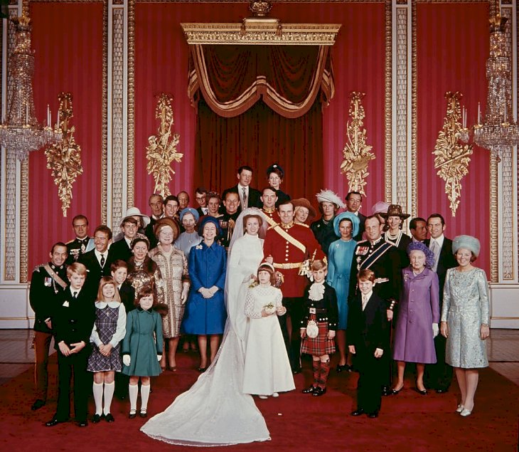 Image Credits: Getty Images / Keystone / Hulton Archive | The wedding of Anne, Princess Royal to Mark Phillips, London, UK, 14th November 1973. Image Credits: Getty Images / Keystone / Hulton Archive | The wedding of Anne, Princess Royal to Mark Phillips, London, UK, 14th November 1973.