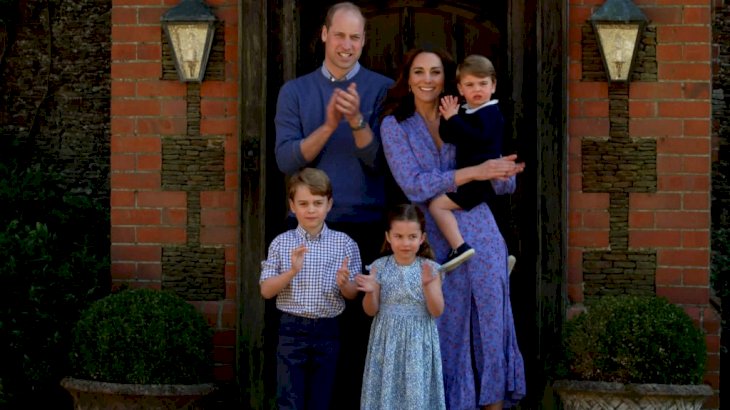 Image Credit: Getty Images / A screengrab of Prince William, Duke of Cambridge, Catherine Duchess of Cambridge, Prince George of Cambridge, Princess Charlotte of Cambridge and Prince Louis of Cambridge clap for NHS carers.