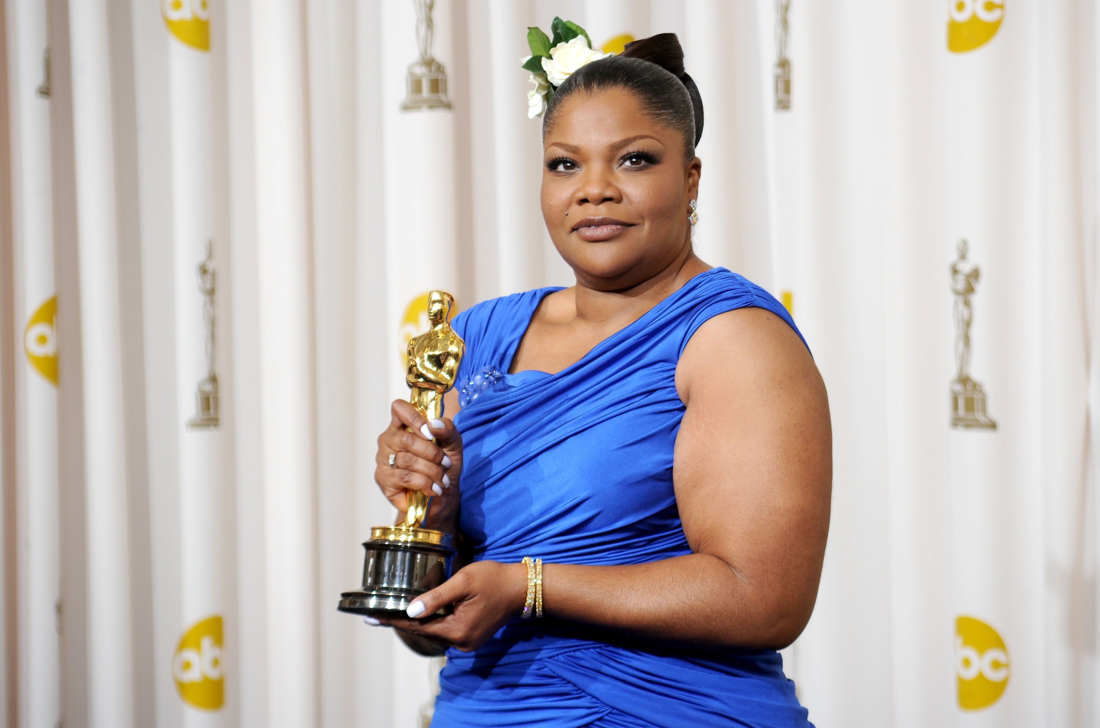 Image Credits: Getty Images | Mo'Nique posing with her Oscar