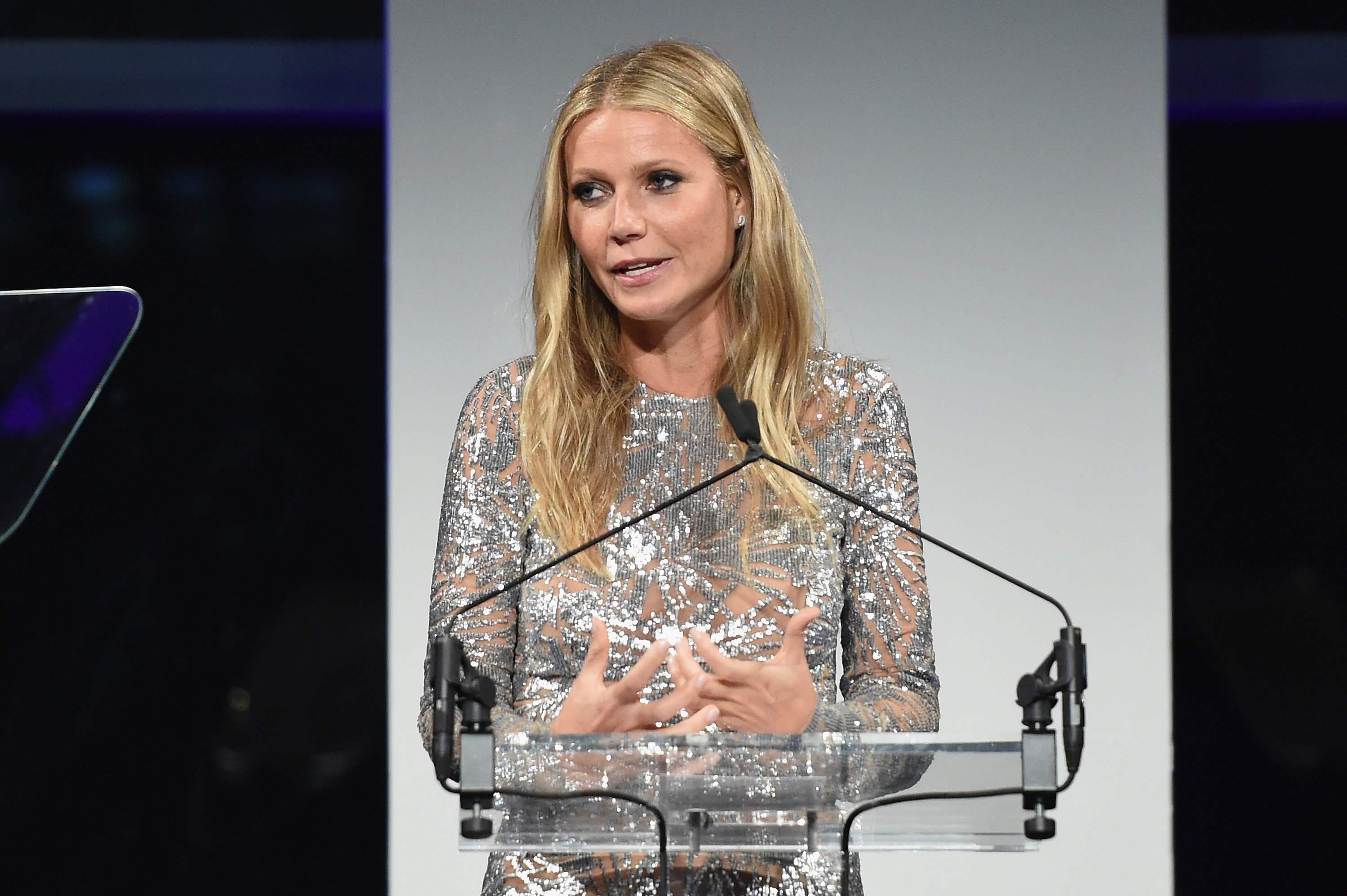 Image Credits: Getty Images / Jamie McCarthy | Gwyneth Paltrow speaks onstage during the 11th Annual Golden Heart Awards benefiting God's Love We Deliver on October 16, 2017 in New York City. Image Credits: Getty Images / Jamie McCarthy | Gwyneth Paltrow speaks onstage during the 11th Annual Golden Heart Awards benefiting God's Love We Deliver on October 16, 2017 in New York City.