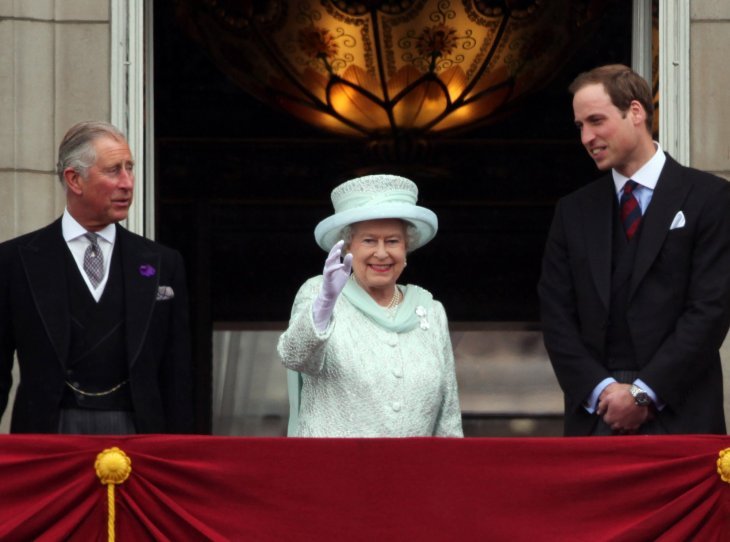 Image Source: Getty Images/Queen Elizabeth II with Prince Charles and Prince William