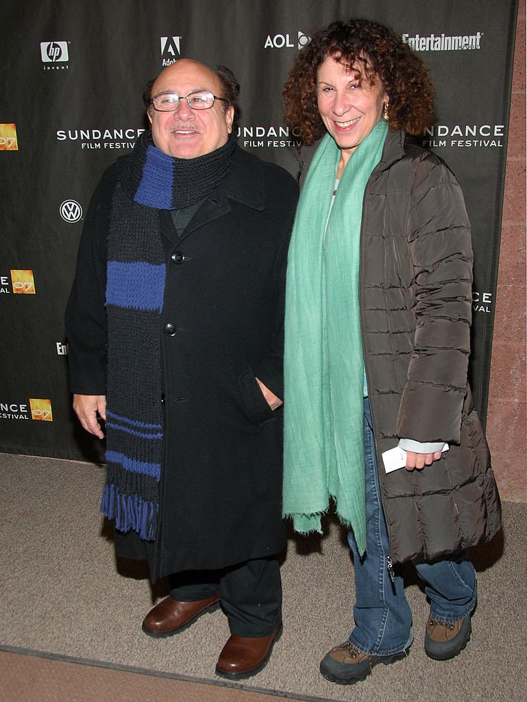 Image Source: Getty Images/Michael Loccisano/Danny DeVito and Rhea Perlman during 2007 Sundance Film Festival - "The Good Night" Premiere at Eccles in Park City, Utah, United States