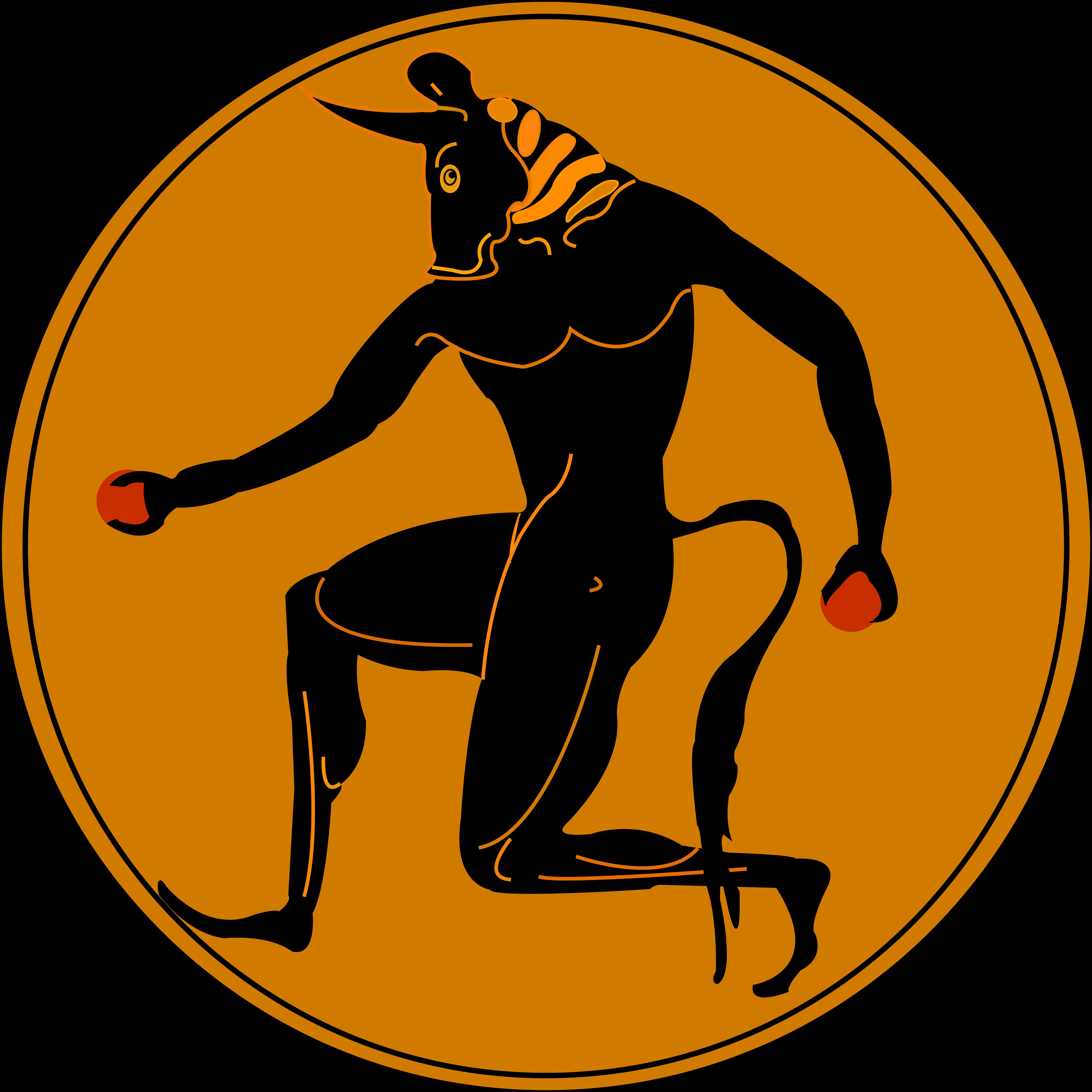 Minotaur - a monster from the ancient mythology of Greece. The man with the head of a bull, which lived on the island of Crete | Shutterstock