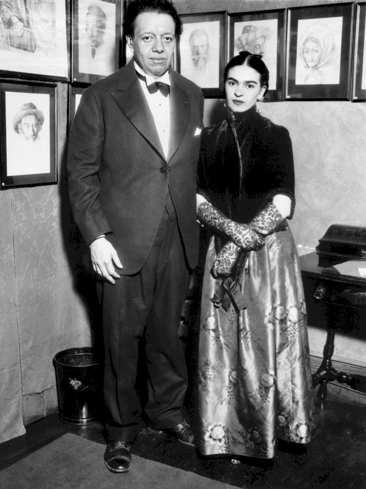 Image Credit: Getty Images / Frida Kahlo with her husband, Diego Rivera.