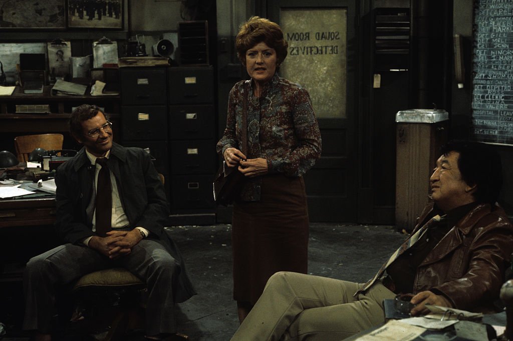 Image Credit: Getty Images / Steve Landesberg, Peggy Pope, Jack Soo on set for Barney Miller. Image Credit: Getty Images / Steve Landesberg, Peggy Pope, Jack Soo on set for Barney Miller.
