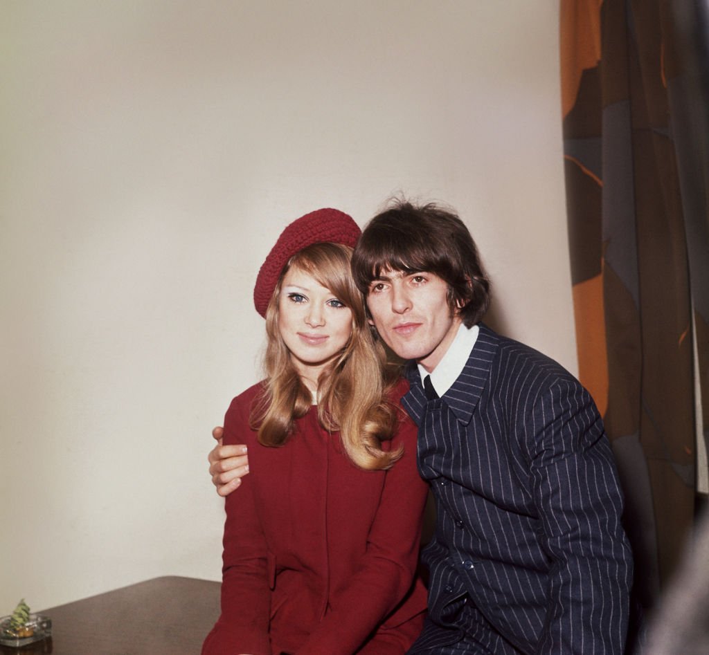 Image Credits: Getty Images / Fox Photos | George Harrison (1943 - 2001), singer, songwriter and guitarist with The Beatles pictured with his wife, model Patti Boyd.