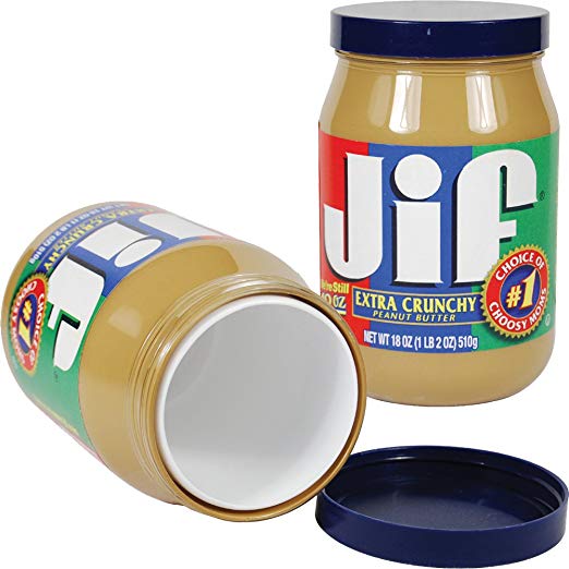 Image Credit: Amazon/Fake Weighted JIF Peanut Butter Jar Secret Compartment Image Credit: Amazon/Fake Weighted JIF Peanut Butter Jar Secret Compartment