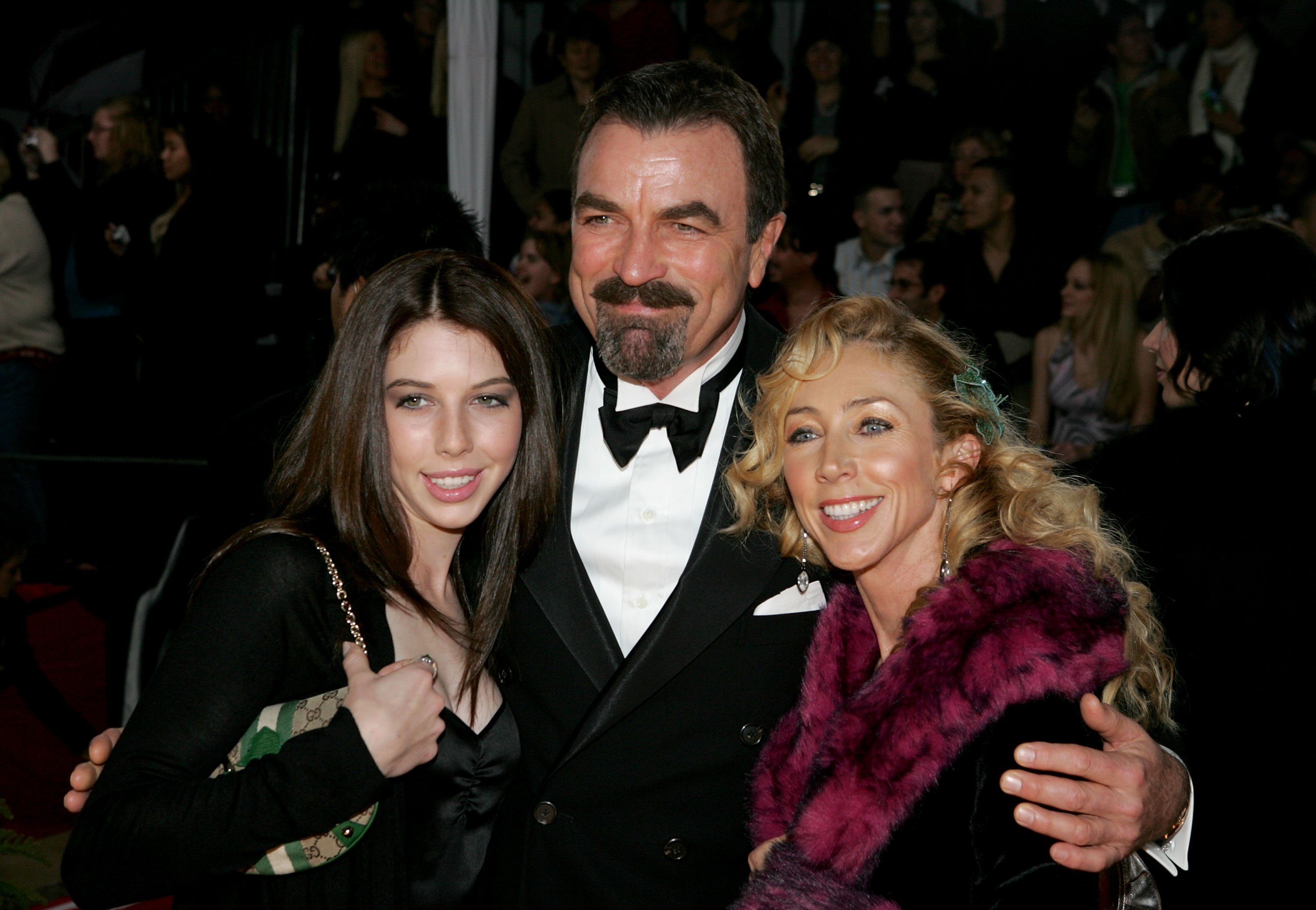 Image Credits: Getty Images | Actor Tom Selleck, pictured with his wife Jillie and daughter, Hannah