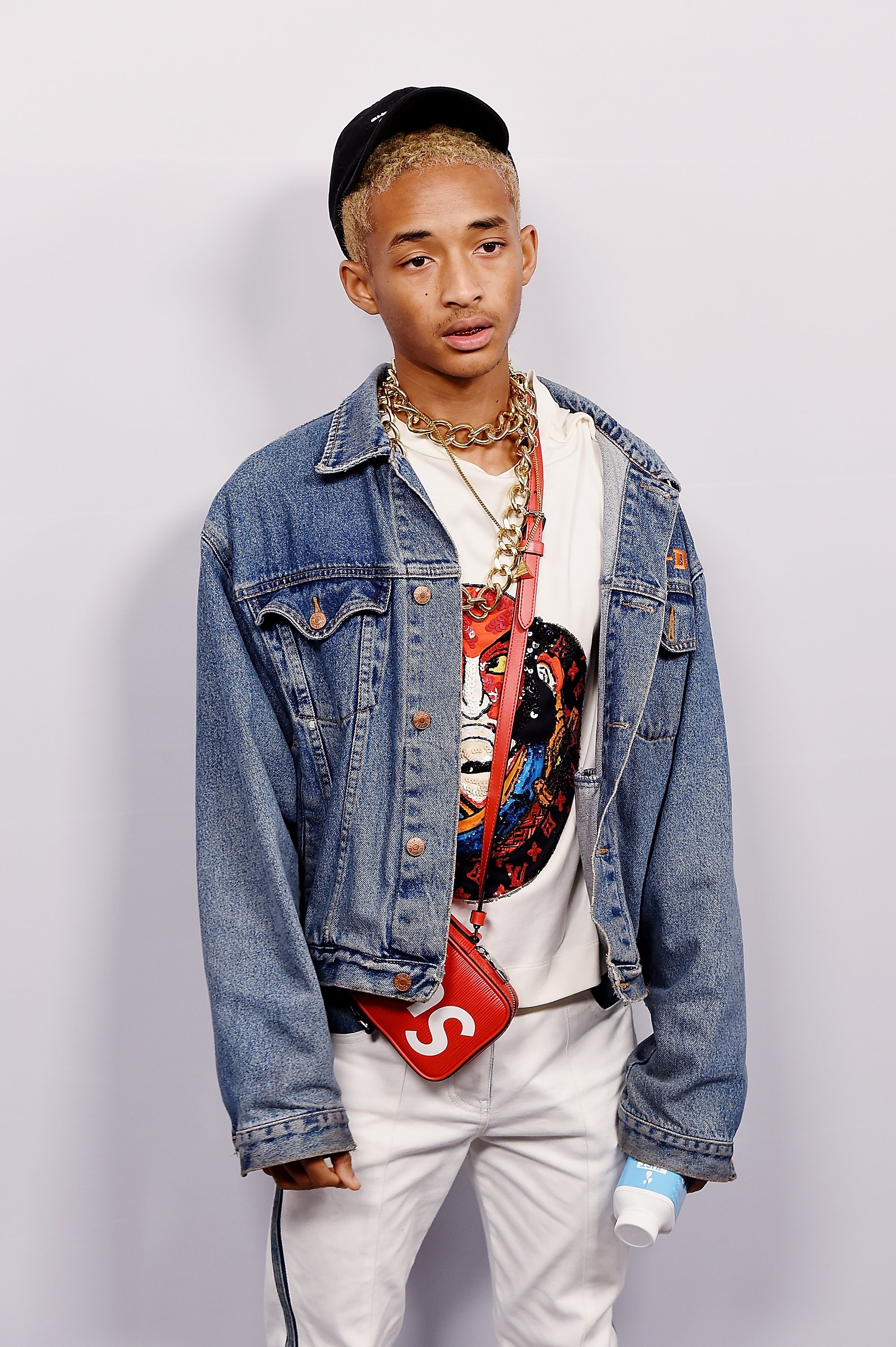 Image Credits: Getty Images / Nicholas Hunt | Jaden Smith attends the Volez, Voguez, Voyagez - Louis Vuitton Exhibition Opening on October 26, 2017 in New York City. Image Credits: Getty Images / Nicholas Hunt | Jaden Smith attends the Volez, Voguez, Voyagez - Louis Vuitton Exhibition Opening on October 26, 2017 in New York City.