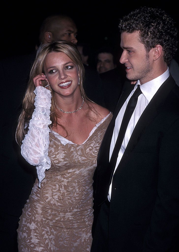 Image Source: Getty Images/Ron Galella, Ltd./Singer Britney Spears and singer Justin Timberlake of N'Sync attend the 44th Annual Grammy Awards Pre-Party Hosted by Clive Davis on February 26, 2002 at Beverly Hills Hotel