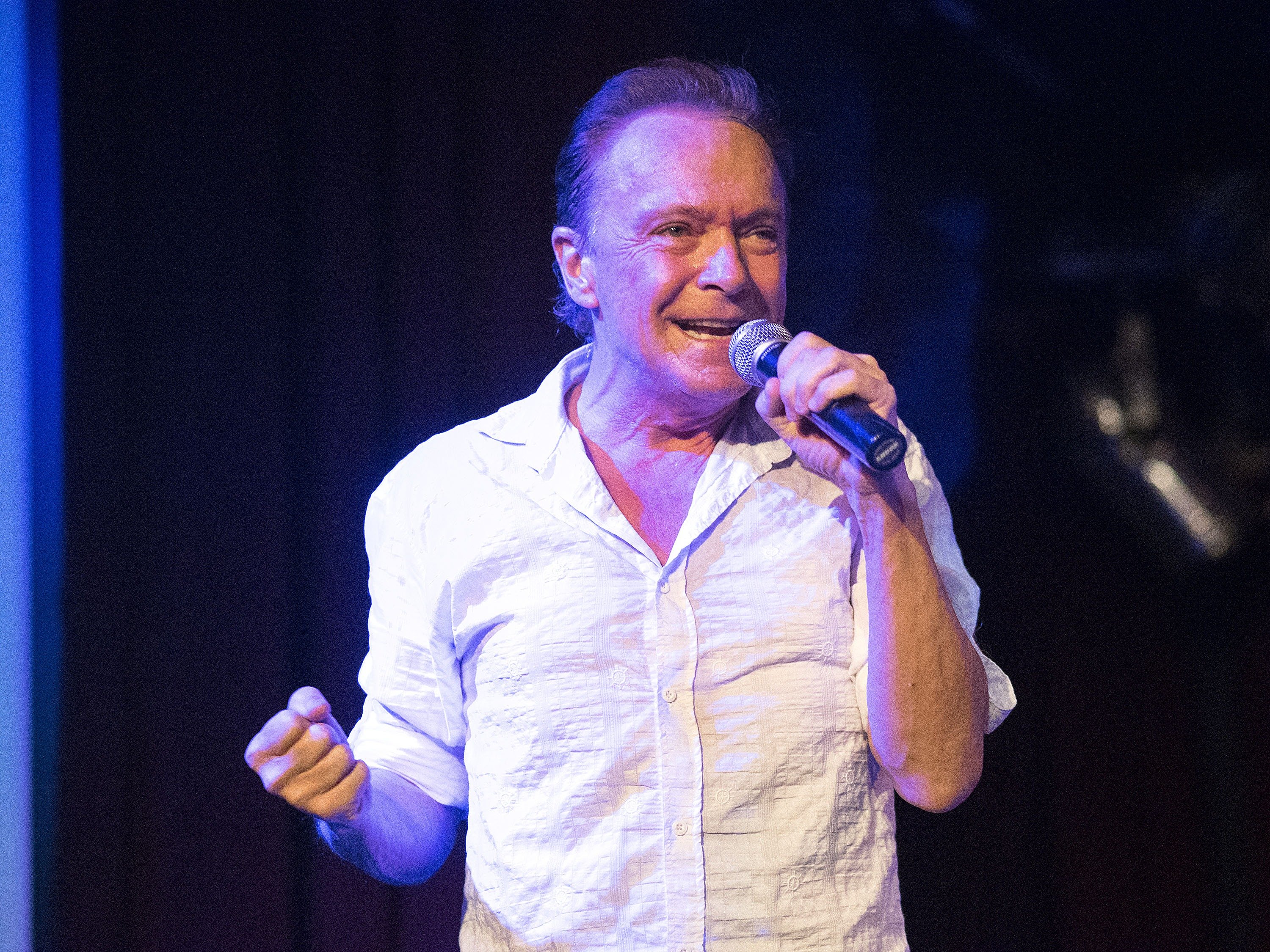 Image Credit: Getty Images / Actor and singer, David Cassidy speaks on stage. Image Credit: Getty Images / Actor and singer, David Cassidy speaks on stage.