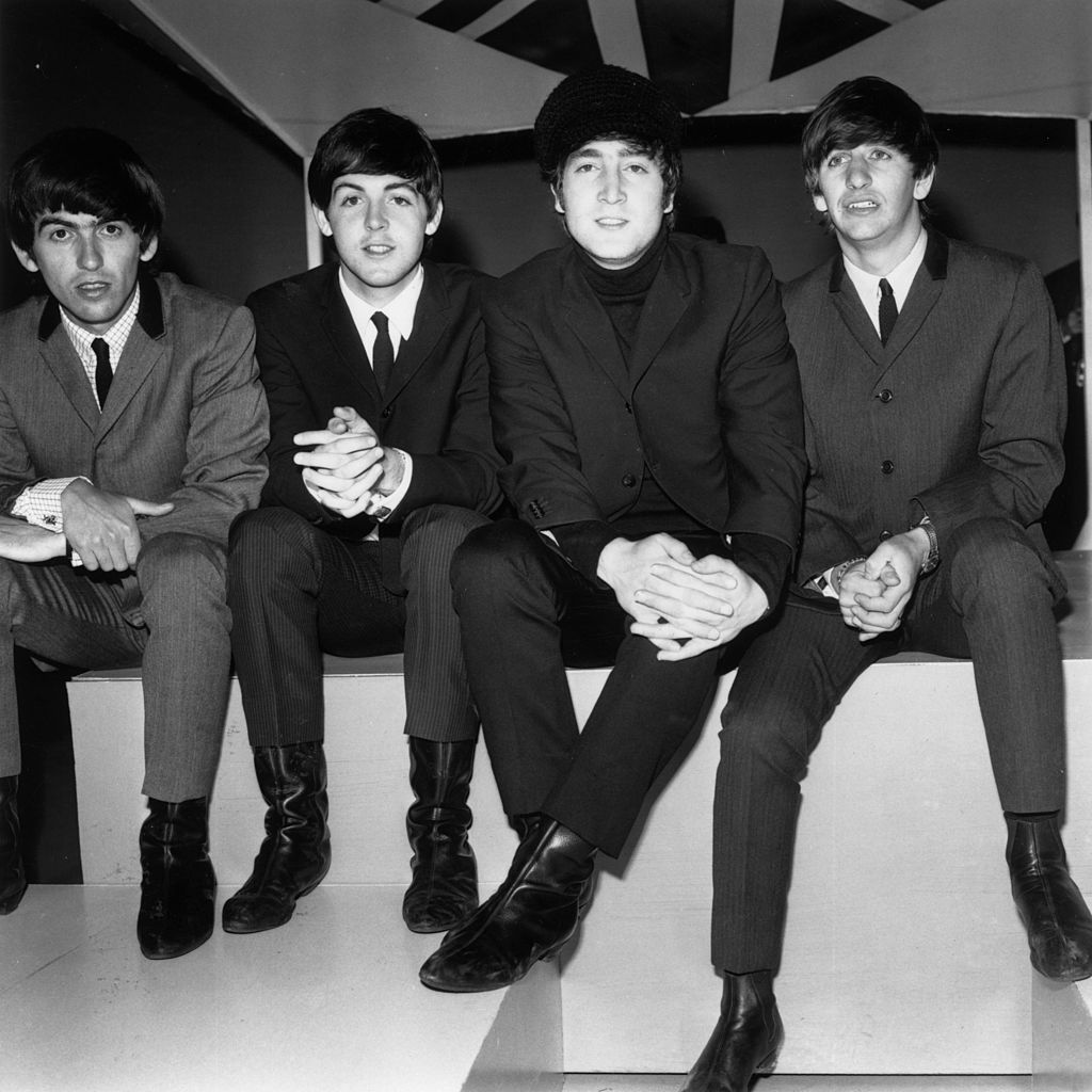 Image Credits: Getty Images / Jim Gray / Keystone | British pop group The Beatles at the ABC Television Studios in Teddington for their next TV show 'Big Night Out'. From left to right: George Harrison (1943 - 2001), Paul McCartney, John Lennon (1940 - 1980) and Ringo Starr.