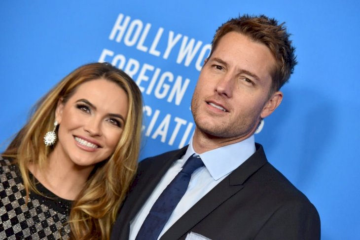 Image Credit: Getty Images / Actors, Chrishell Stause and Justin Hartley arrive at an event.