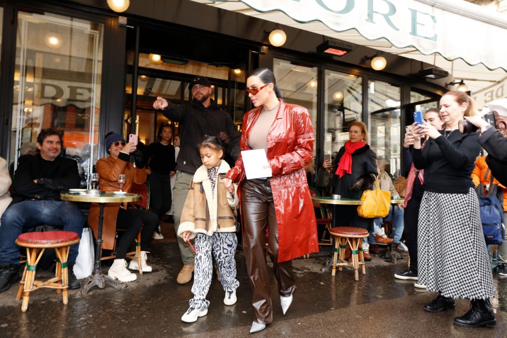 Image Credit: Getty Images / Kim Kardashian and her daughter North West pictured at the Cafe de Flore in Paris March 02, 2020 in Paris, France.