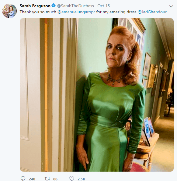 Image credit: Twitter/sarahtheduchess Image credit: Twitter/sarahtheduchess