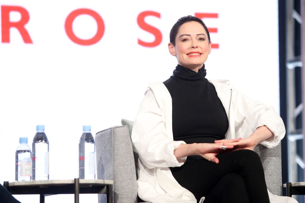 Image Credit: Getty Images / Artist/Activist/Executive producer Rose McGowan of 'Citizen Rose' on E! speaks onstage during the NBCUniversal portion of the 2018 Winter Television Critics Association Press Tour.
