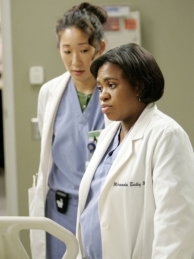 Image Credit: Getty Images/Walt Disney Television via Getty Images/Craig Sjodin | Sandra Oh and Chandra Wilson on set