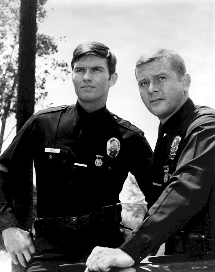 Image Credit: Getty Images/Michael Ochs Archive | Martin Milner and Kent McCord co-stars of the hit 1970's TV show Adam 12