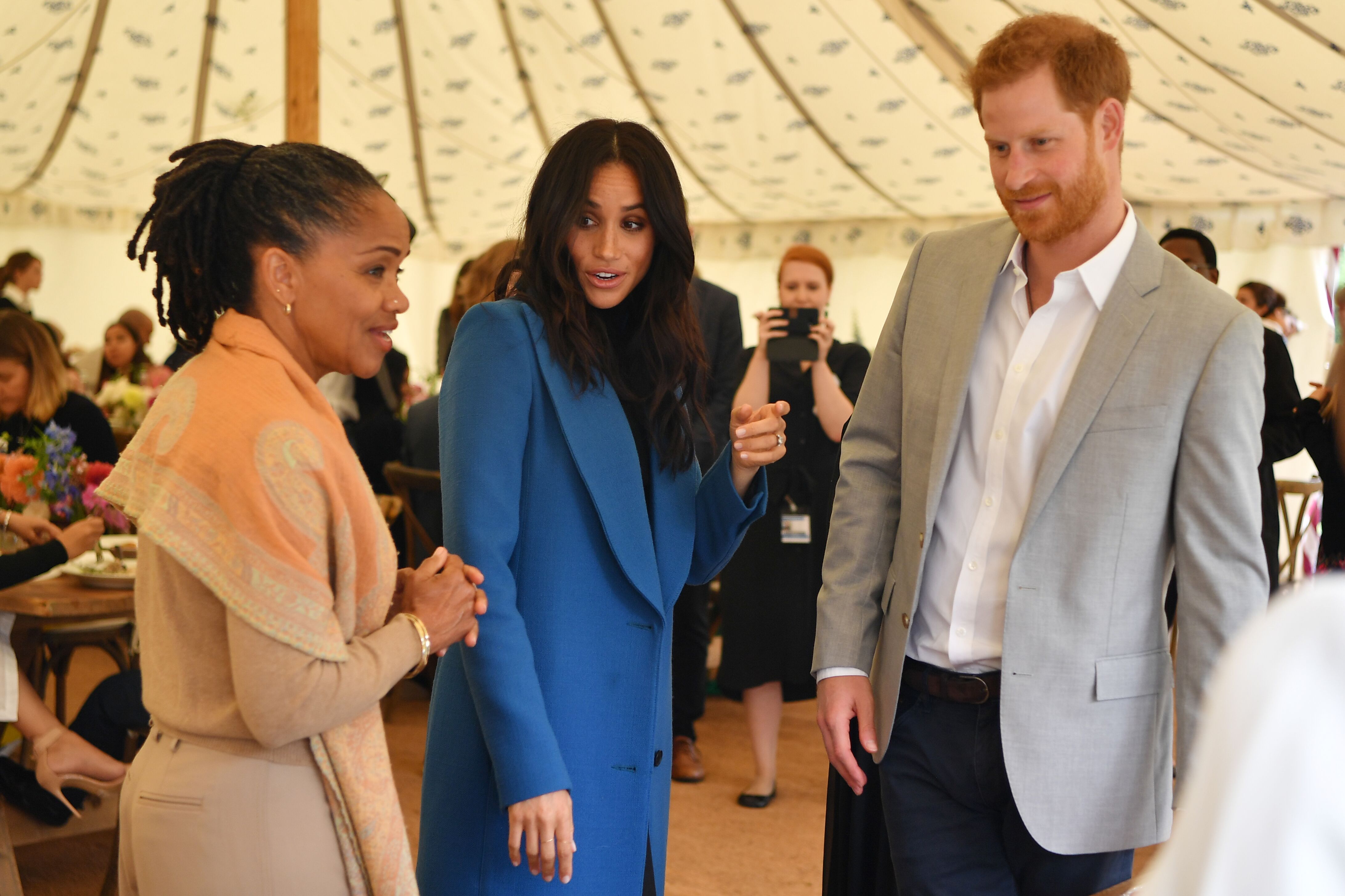 Doria Ragland, Meghan Markle and Prince Harry/Photo:Getty Images