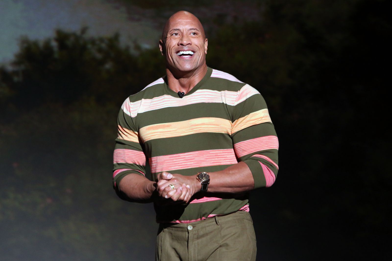 Dwayne Johnson at the Walt Disney Studios presentation in Anaheim,2019 Photo:Getty Images