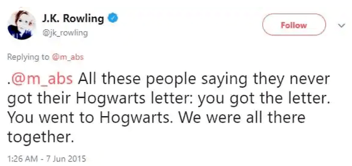 Image credits: Twitter/jk_rowling Image credits: Twitter/jk_rowling